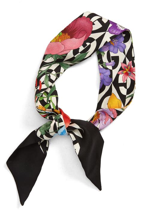 gucci silk scarf floral